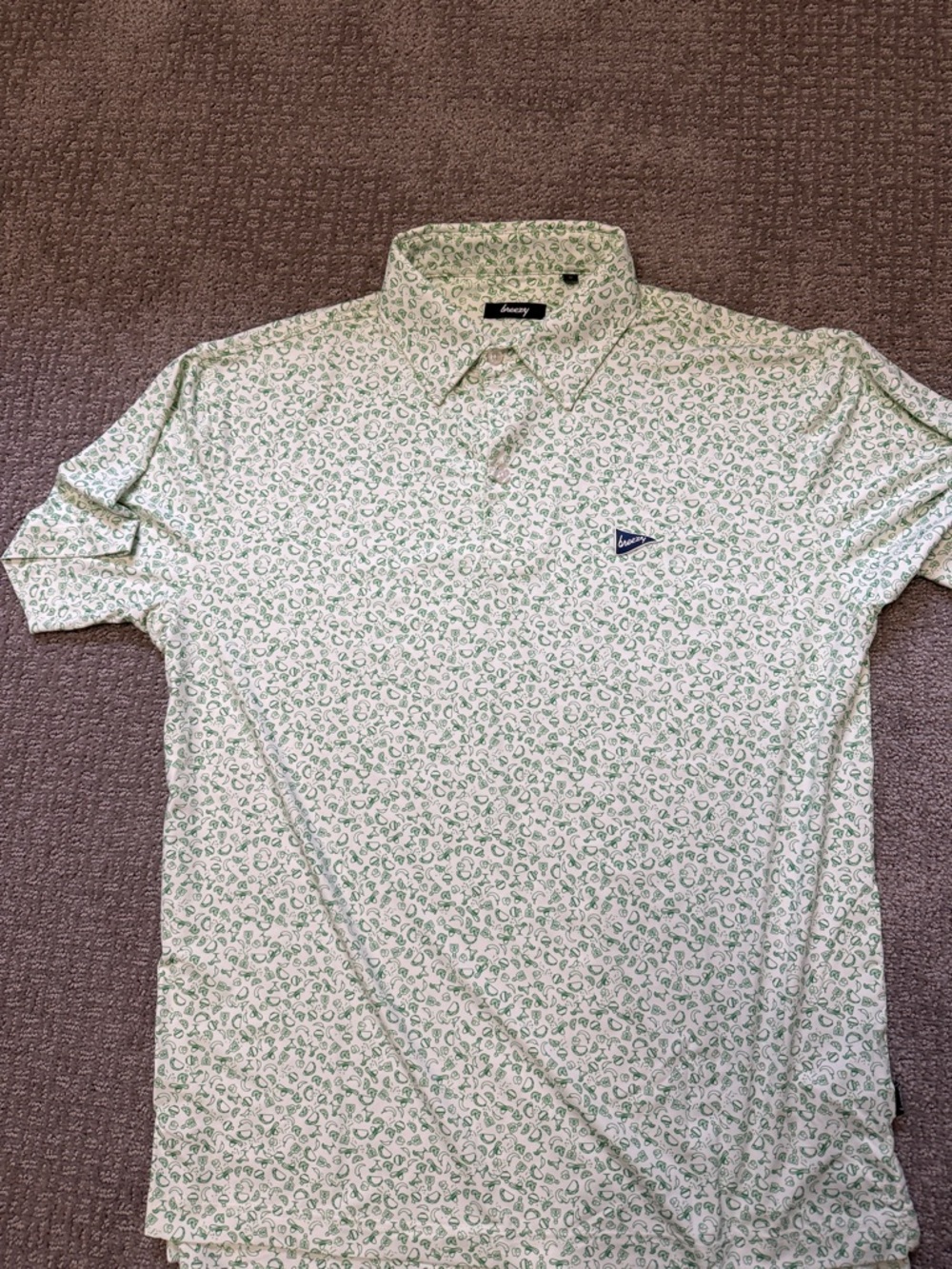 Breezy- Green taco Print Polo Shirt - Men